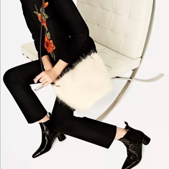 Zara Handbags - Zara faux fur crossbody bag